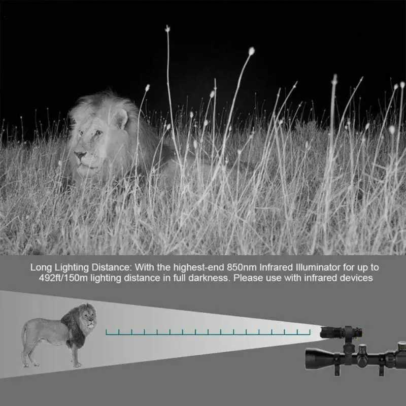 IR 850nm/940nm Infrared Flashlight Torch Hunting Radiation Night Vision light Zoomable Tactical Flashlight Torch Waterproof LampW251106