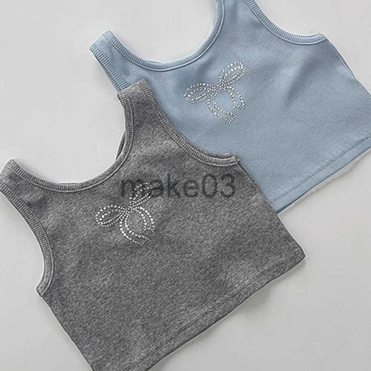 2024 Summer Clothing Tank Top+Wide Leg Pants Teen Girls Casual Set Butterfly Outerwear Simple Sweatshirt J250403