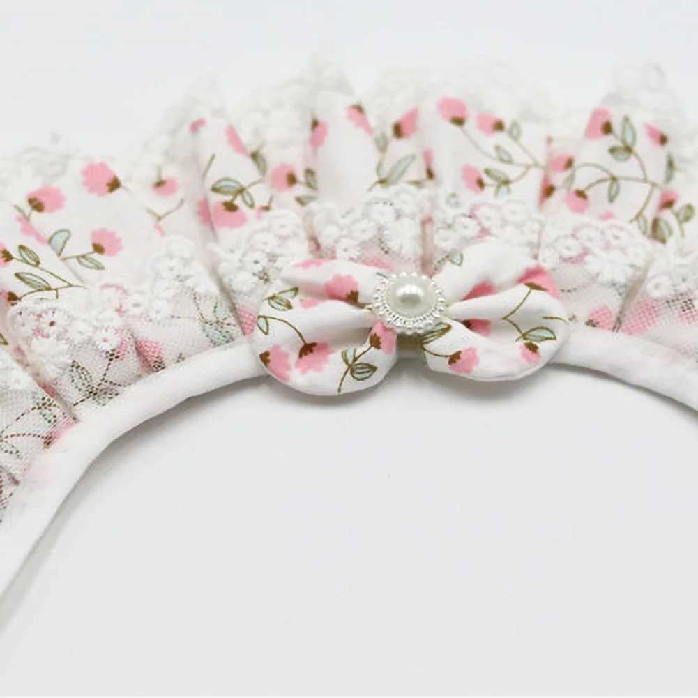 High Quality Hot selling new arrivals pet dog cat puppy lace bow flower print collar bib necklace direct shipping T250407