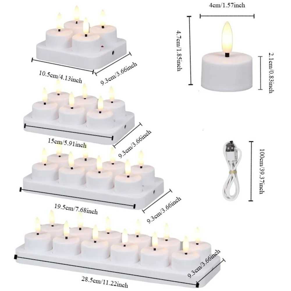 4-12Pcs LED Flameless Candle Light Battery Operated LED Creative Candles Tea Lights Halloween Christmas Party Decor Candle Light W251107