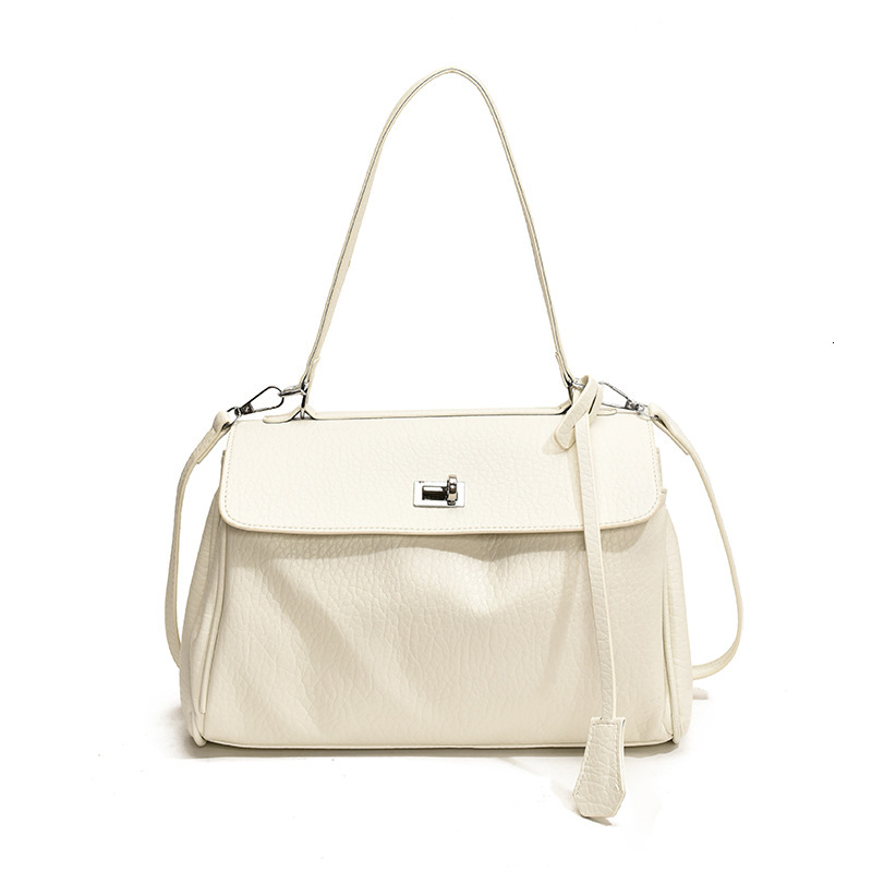2025S Designer Women S Bag Korean Niche Hand Held Commuting Women S New Trendy Single Shoulder Kelly Large Capacity PU Crossbody Bag