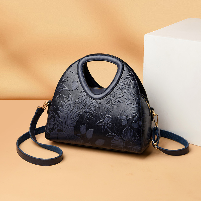 Ethnic Style Handbag Women's Retro Fashion PU Leather Dumpling Bag Single Shoulder Crossbody Designer Bag