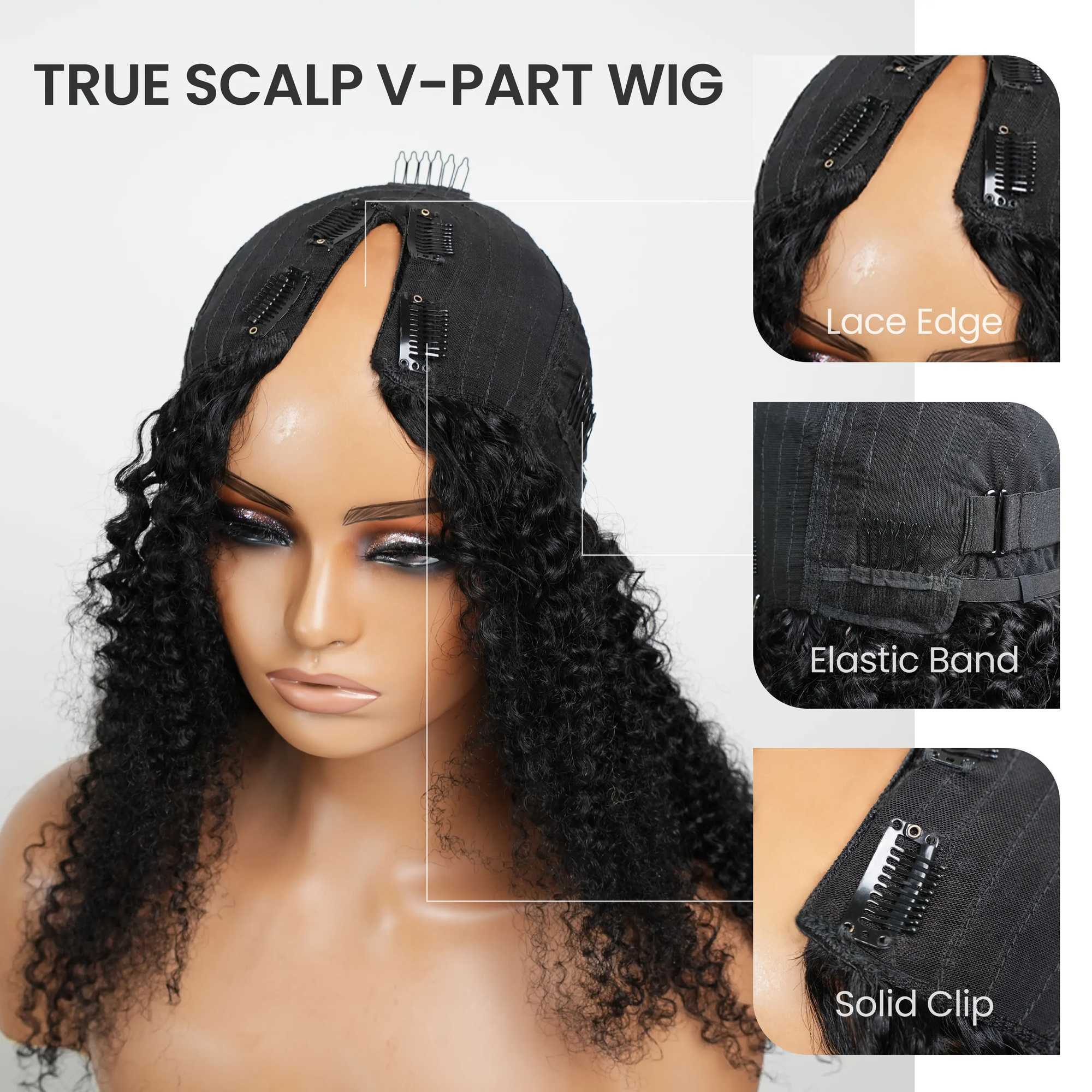 Body Wave V Part Wig 30 Inches No Glue Wig Human Hair For Women 250 Density V Shape Wigs Human Hair Glueless Wigs Natural Color W251107
