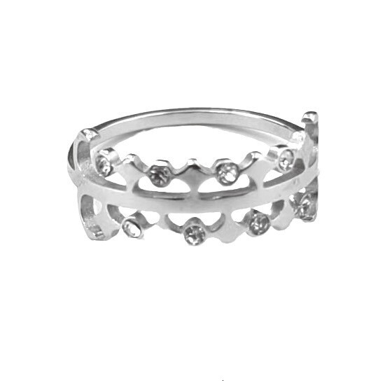 Top Source's new niche design double row diamond for women, high-end and atmospheric titanium steel ring