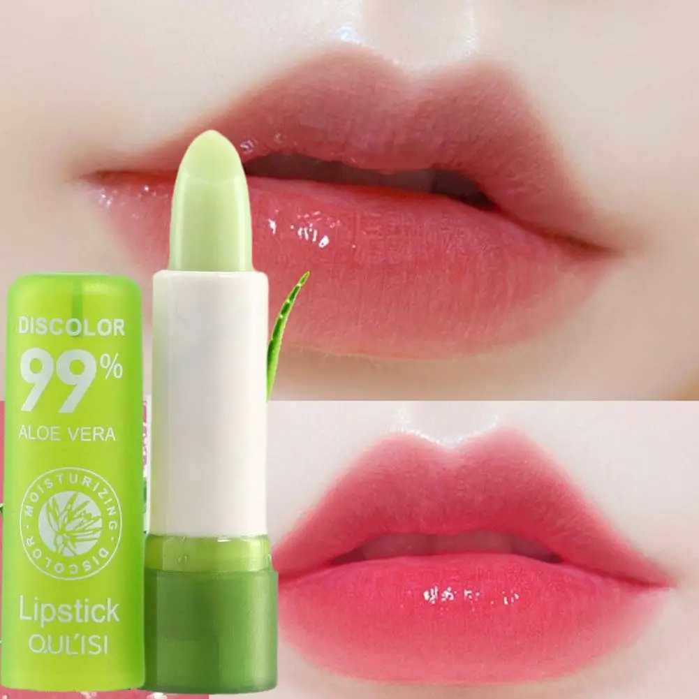 Aloe discoloring lipstick jelly magic color changing moisturizing girl lipstick nourishing gloss lasting makeup lipstick A0A9 W250407