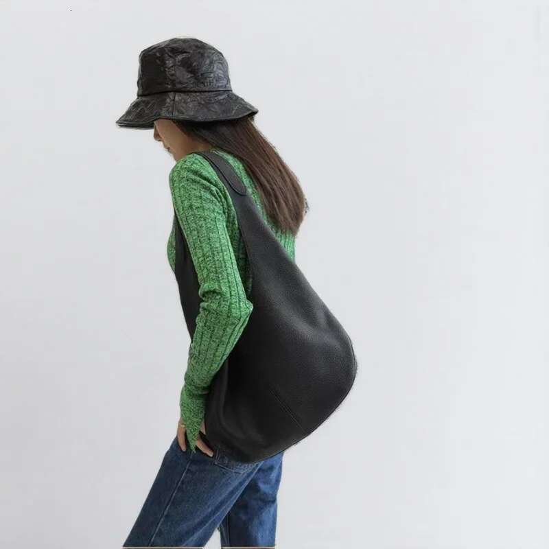 New Chic Genuine Leather Bucket Bag Spacious Minimalist Hobo Tote For Women - Multiway Shoulder & Underarm Carry