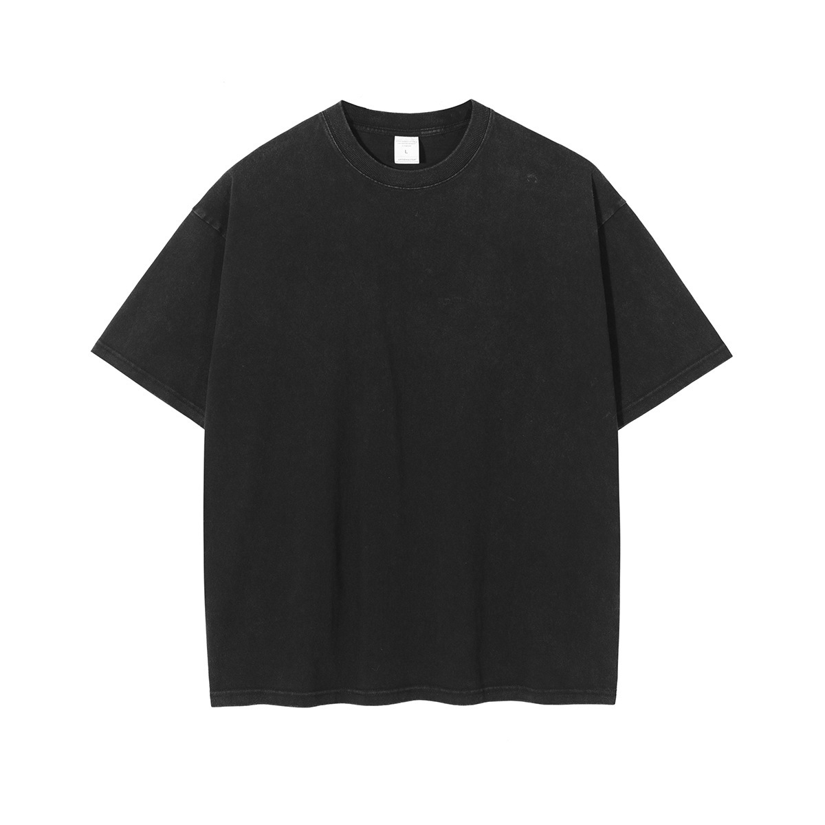 2025 Spring/Summer New Product: Washed and Used High Street Trendy Brand Men's White Ink Digital Direct Spray Printed Short Sleeve T-shirt for Me
