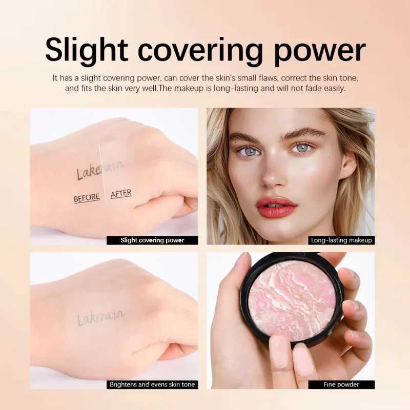 Matte face foundation make-up bronze powder pressing compact durable oil control transparent loose face powderXJ250407