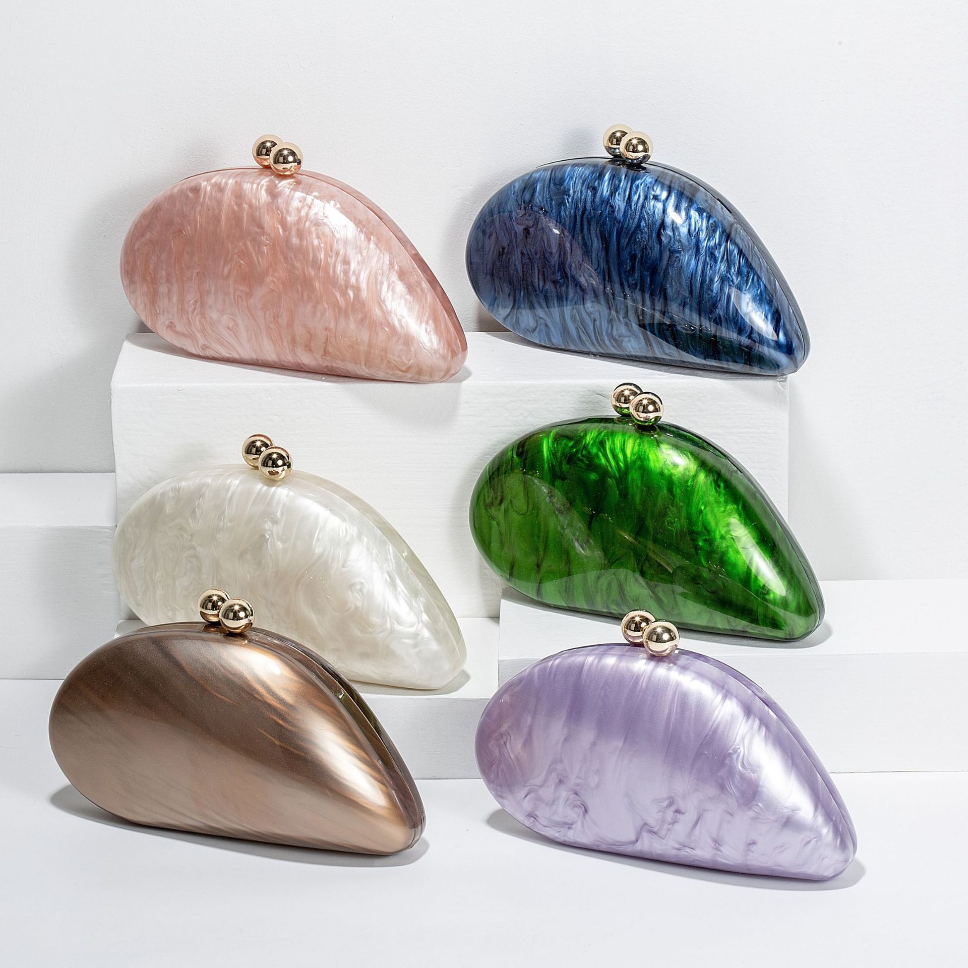 acrylic pearl Fashion white evening wallet clutch bag cross body womens y wedding party date handbag 240819 4 part hand