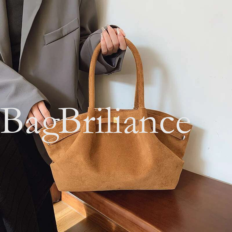 2025 New vintage abrasive leather women's handbag Fashion tote bag High quality solid color shoulder bag