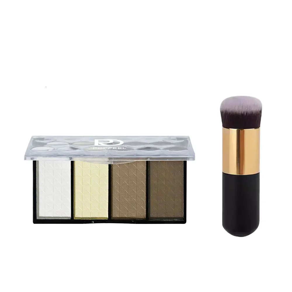 POPFEEL powder blusher and colored palette with brush highlighted contour makeup durable bold light weight 250325