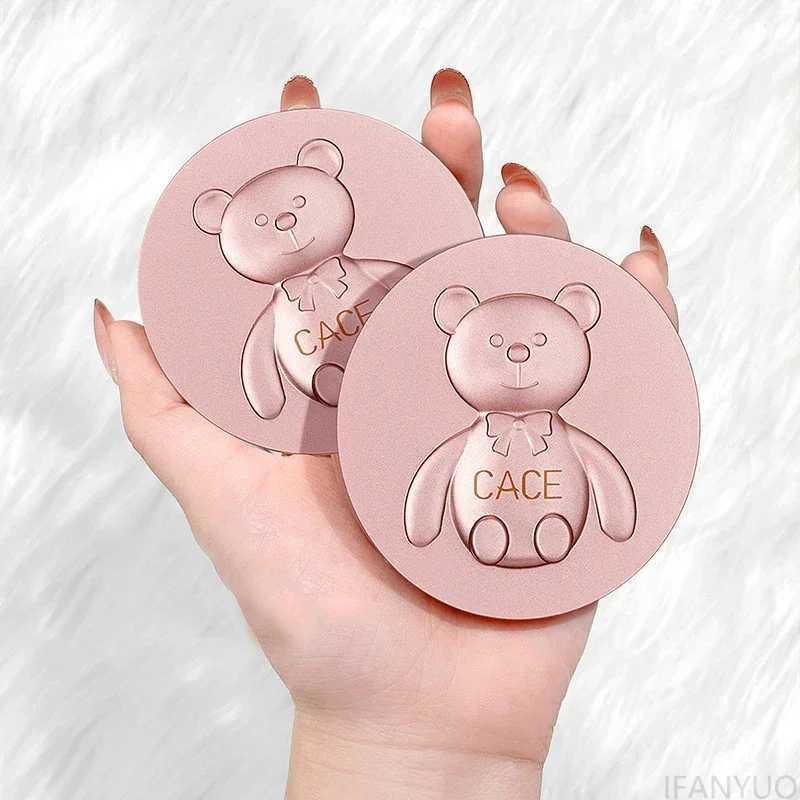 Cute Bear Matte Press Powder Oil Control Matte Basic Bright Makeup Powder Breathable Waterproof Durable Facial MakeupXJ250407