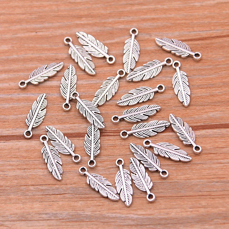 80 pieces of 5 15mm 6color metal zinc alloy mini leaf amulet suitable for jewelry factory pendant DIY handmade production 250325