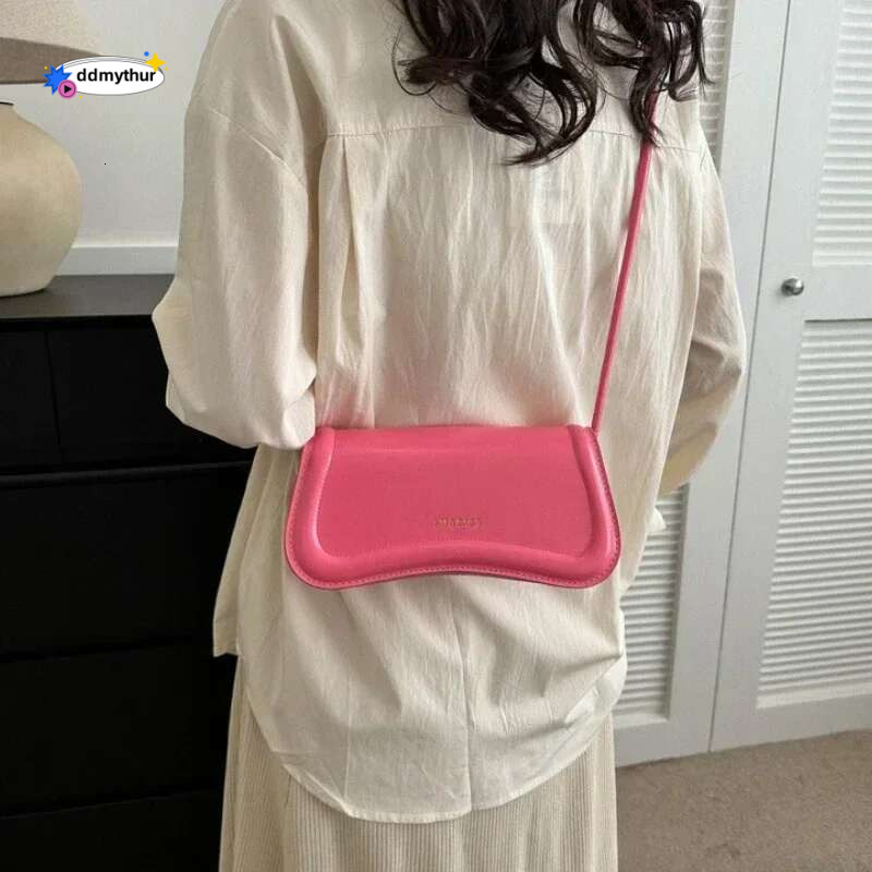 Ladies Shoulder Crossbody PU Leather Women Underarm Solid Color Small Top-handle Bags Purse Female Daily Handbags ddmythur