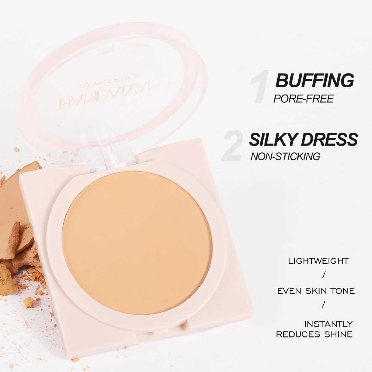 Wheat bronze powder matte finish anti sweat oil dry wet dual purpose dark skin foundation concealerXJ250407