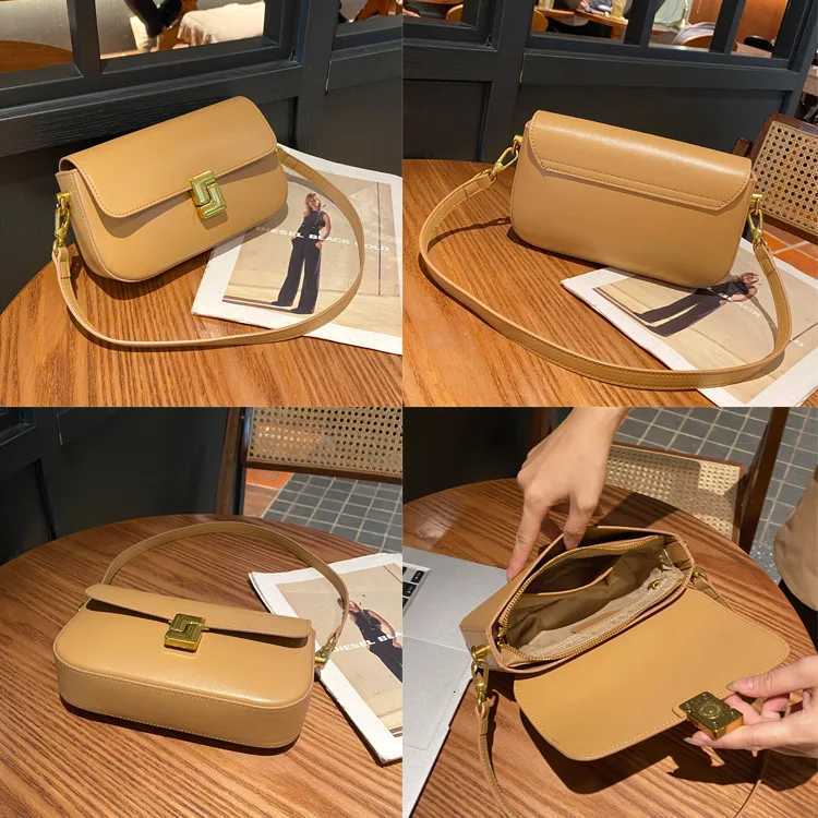 Genuine Leather Womens Underarm Small Square Bag - Summer Lightweight Casual Crossbody Versatile Single-Shoulder BagW251107