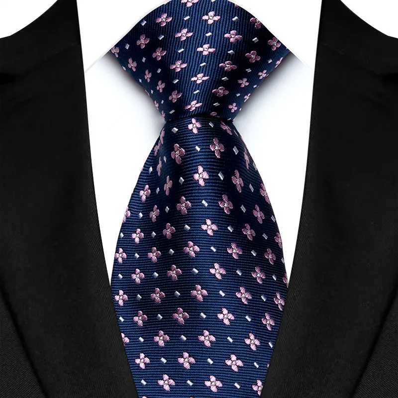 Luxury 8CM Mens Necktie Plaid Stripes Floral Tie For Man Gro Jacquard Woven Neck Tie For Business Wedding Party X250407