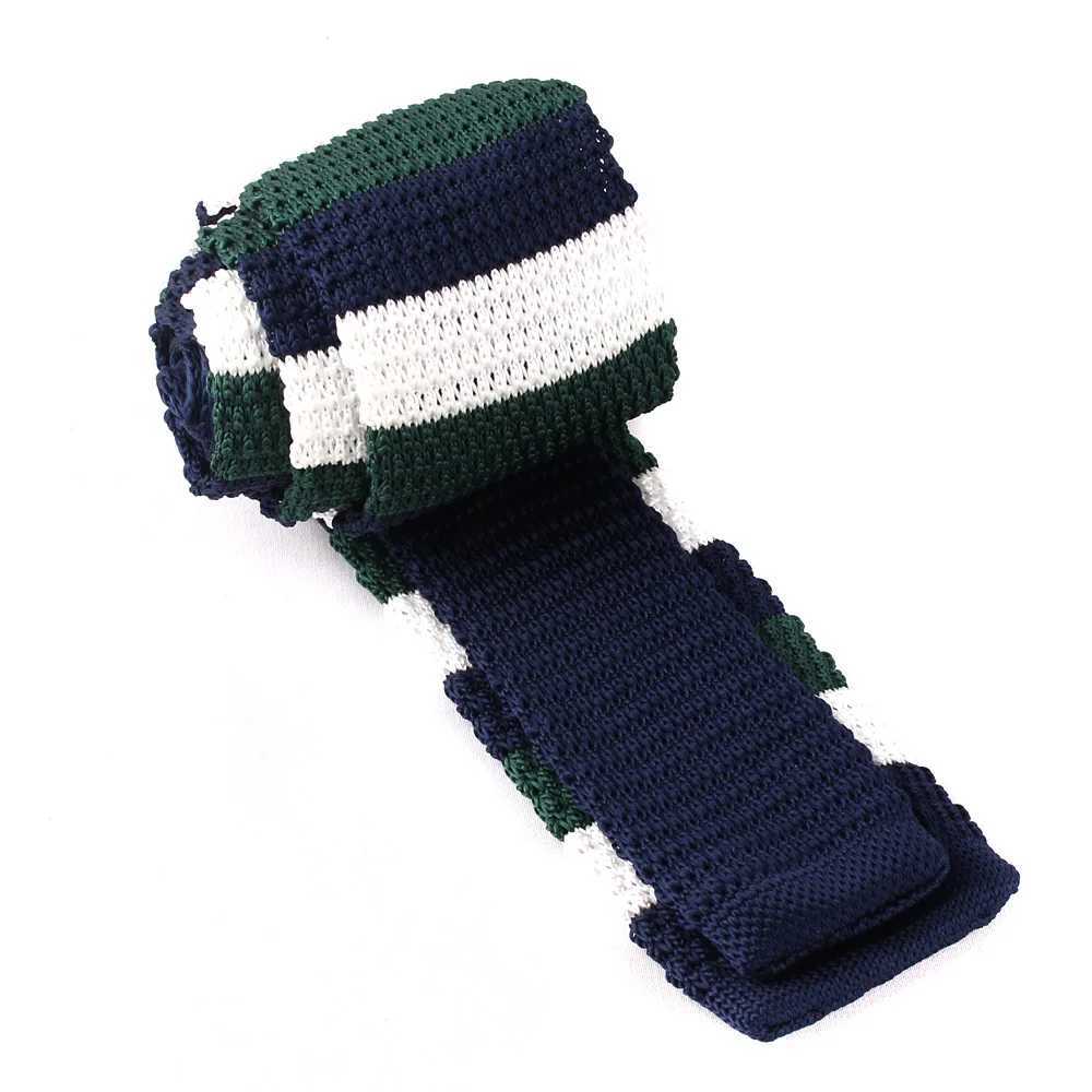 Mens Knitted Tie Striped Pattern Knitted Neckties Casual Skinny Fit Ties Wholes Available X250407