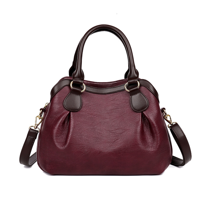 2025 New Large Capacity Tote Bag Women's PU Leather Handbag Middle-aged Commuter Crossbody Shoulder Designer Bag