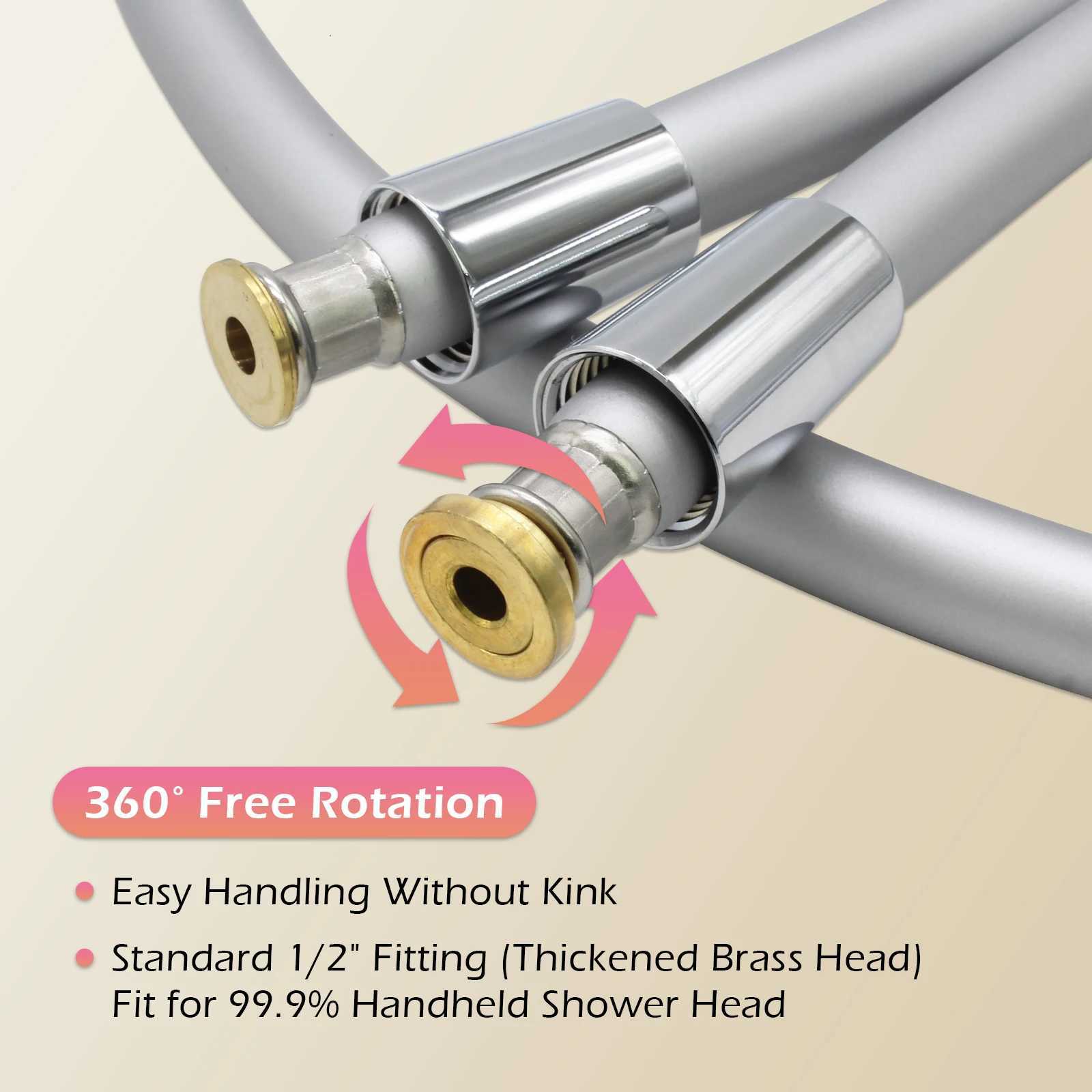 BRISKSPRING ible Silicone Shower hose 15M 175M Long Explosion Proof Shower Hose Plumbing Pipe Bathro Accessories Y251107