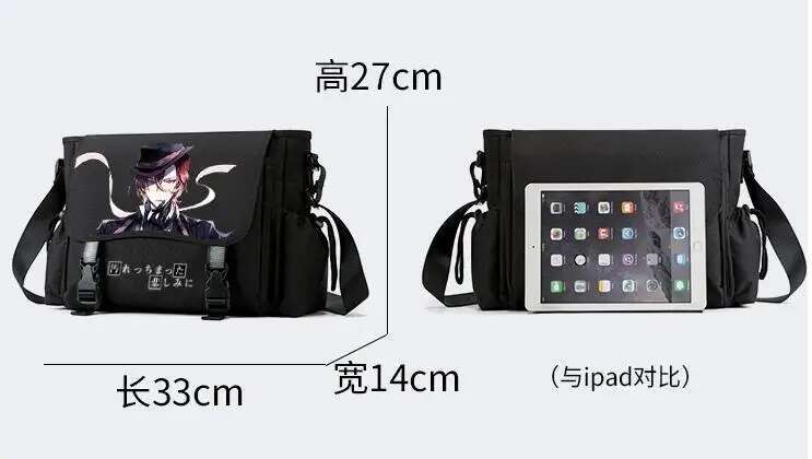 Nier:Automata Anime Oxford Crossbody Messenger Student School Shoulder Black Bags Teenager Casual Travel Outdoor Gift