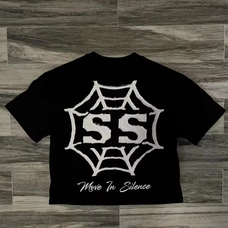 Fashion Xin Cartoon printed oversized short sleeved mens Y2k Harajuku hiphop retro loose casual Tshirt for women 250407