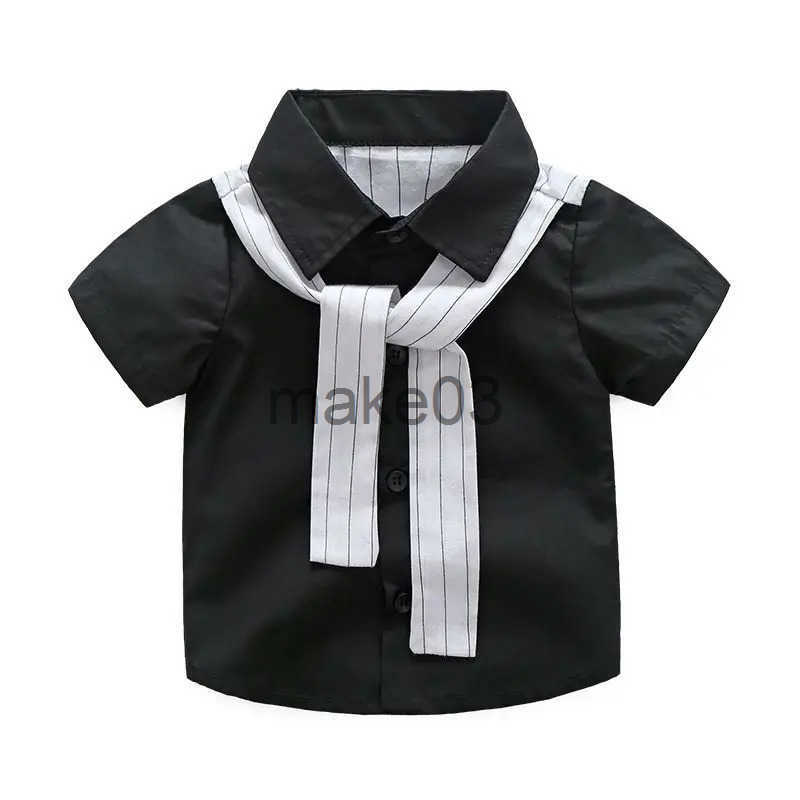 Childrens new cool summer clothing little boys short sleeved shirt and 2-piece set J250403