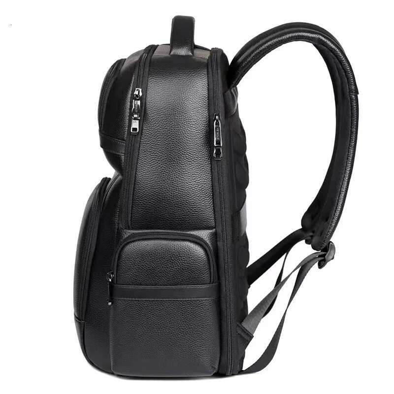 Men's Genuine Leather Laptop Waterproof Backpack Teenager Boys Travel Men Fashion School Bag