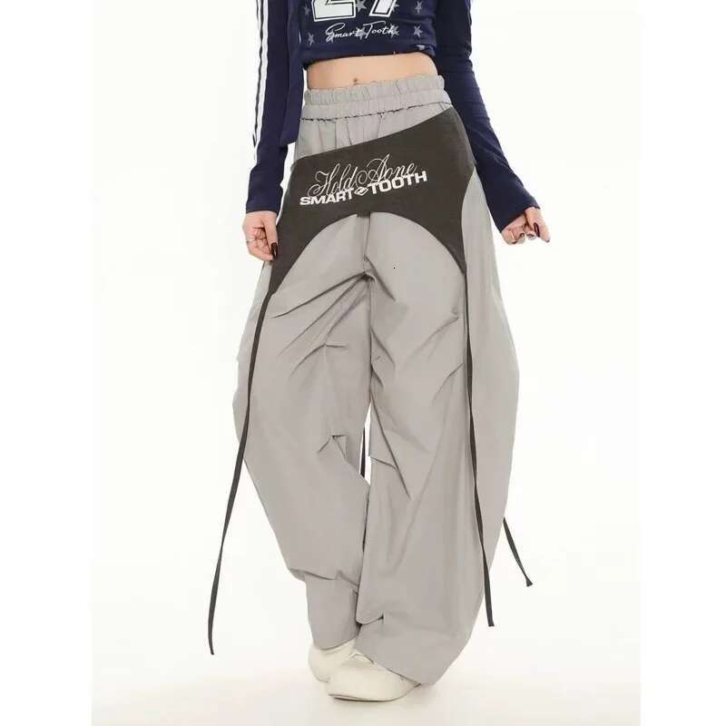 hoodie Women's Wear Sweat Wide Leg Woman Spring Summer Black Design Sense Curved Knife Street Hip Hop Dance Pant Loose And Comfortable Trouser ja