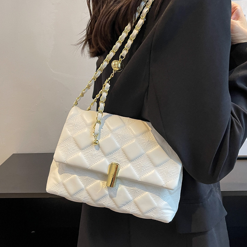 2025S Designer Women s Bag Diamond Checkered Chain Women s Fashion New Western Small Square Bag High End Handbag Fashion Single Shoulder Crossbody Bag