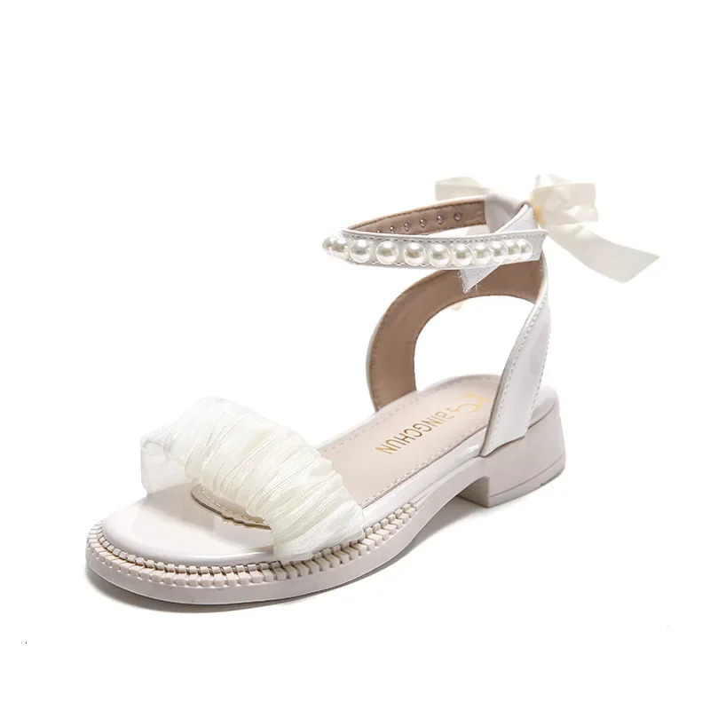 Girls Shoes Childrens Shoes Summer Fashion Girls Roman Sandals Soft Childrens Sandals Pearl Princess Sandals 250402