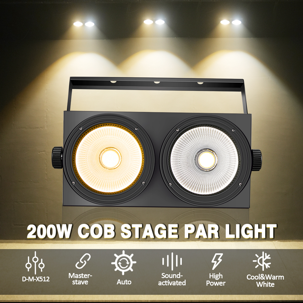Stock In USA DHL/UPS 200W cob par light led Audience lamp lighting stage performance atmosphere lighting