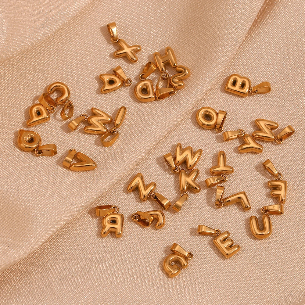 E Bbelle Mini Bubble 26 Letter Pendant Tar Free Stainless Steel Charm 18K Gold Plated Keychain Jewelry Accessories 250325