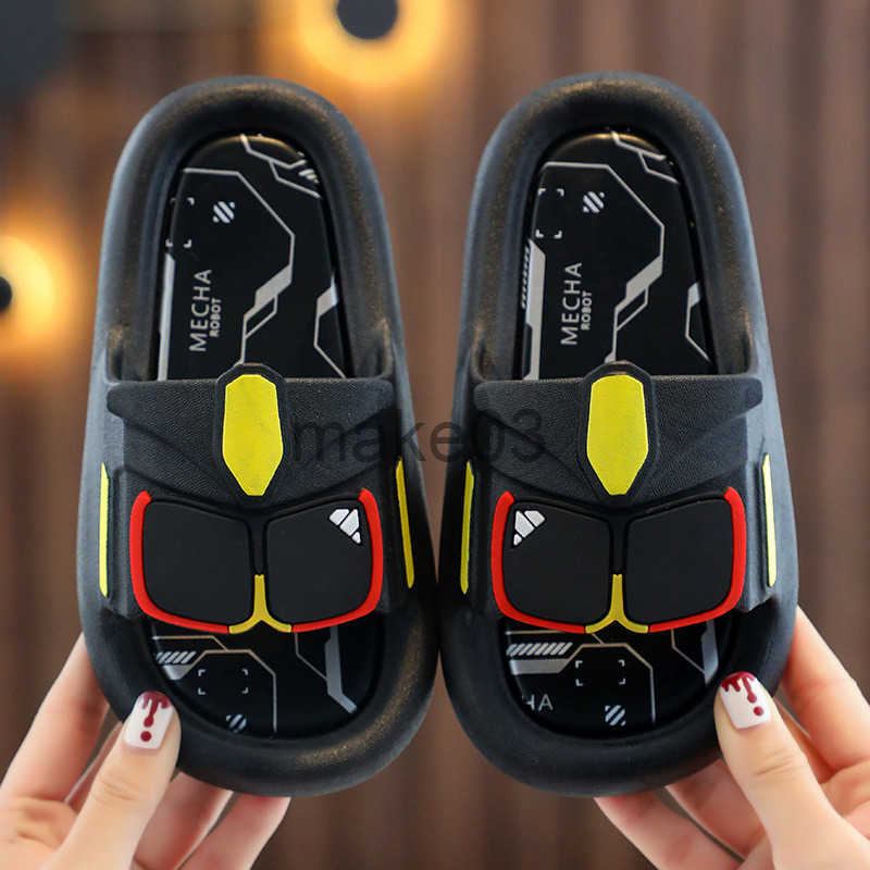 Summer high-value black sunglasses childrens boys handsome personality beach slippers for babies middle-aged children J250403