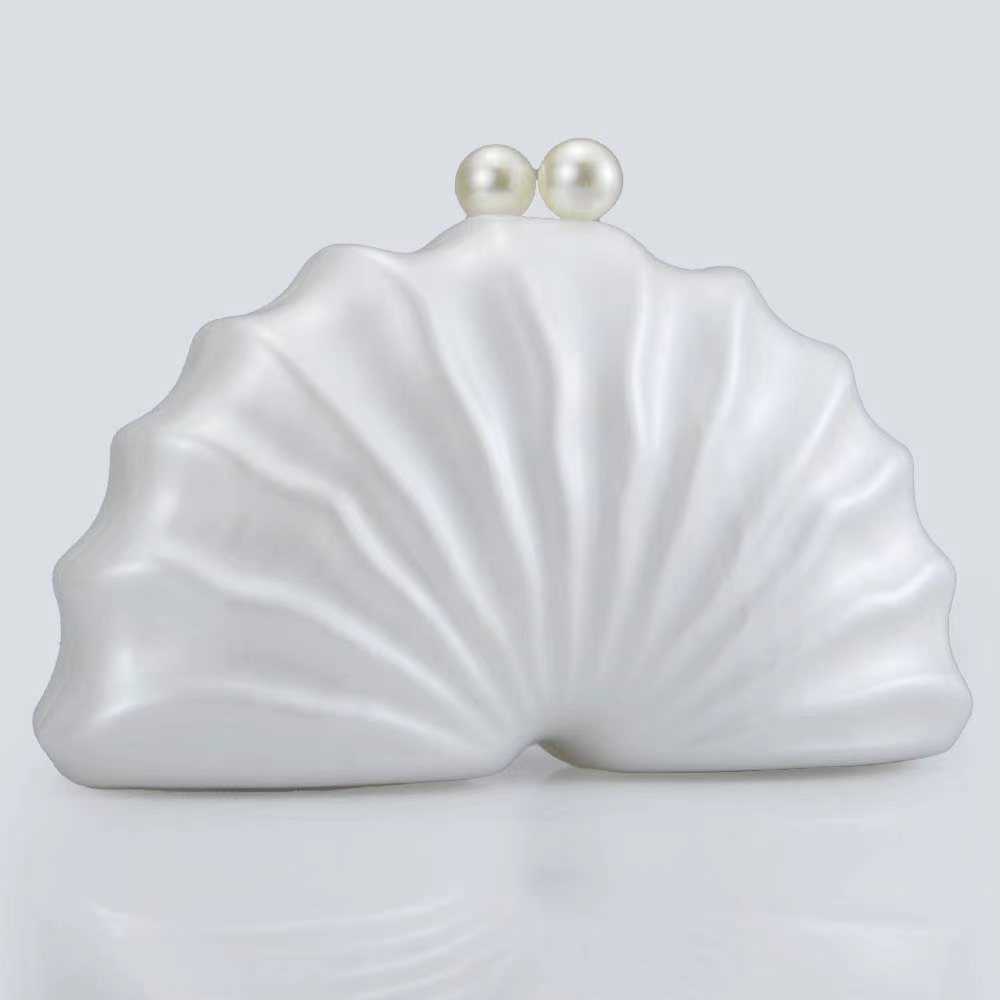 Womens Shoulder Bags Diagonal Cross Bag Shaped Shell Acrylic Fashion Wedding Banquet Handbag