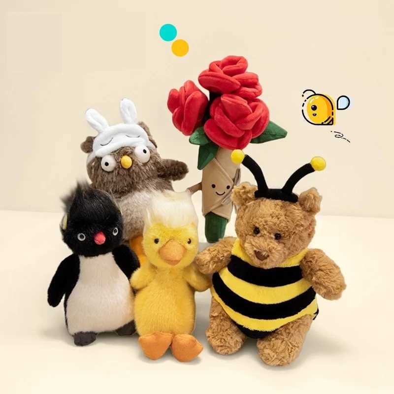 Cute Squishy Teddy Bear Transform Into Bee Plush Doll Owl Penguin Duck Rose Pluchies Toy Fun ValentineS Day Gift C251107