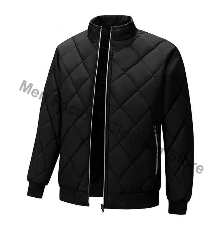 Men Thick Warm Winter Jackets Solid Color Coats Casual Stand Mens Clothing Top Parkas Man Puffer Jacket Cotton Padded OutwearT251107
