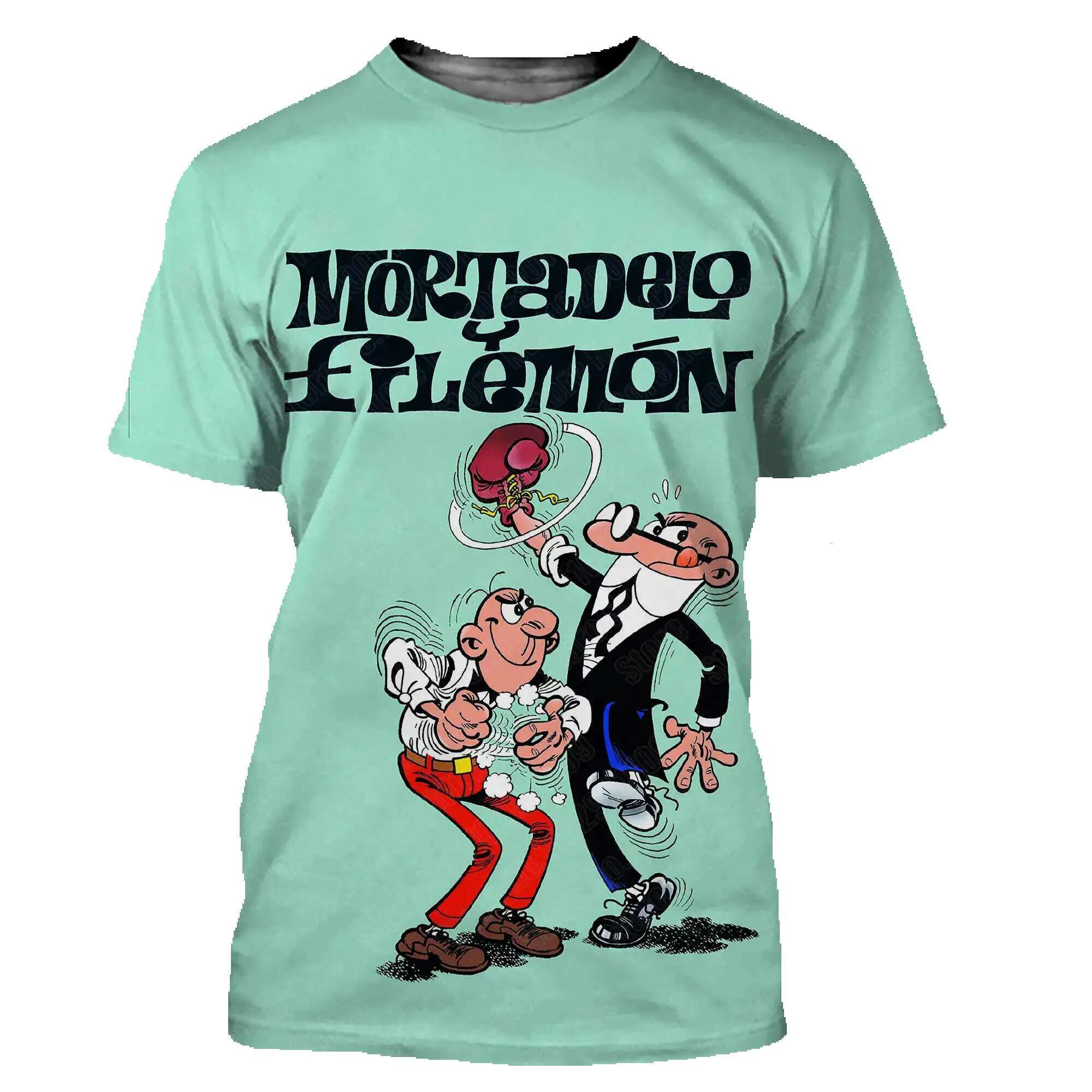 Mortadelo Y Filemon for Men and Women 3D Printed Haruku Style T-shirt Street Clothing Summer Top