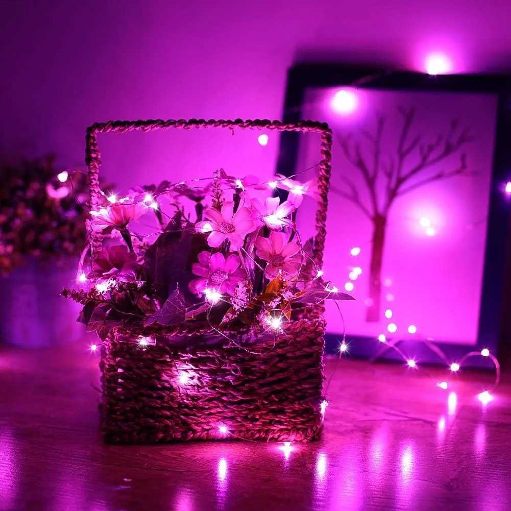 100 LED Pink String Lights Valentines Day Waterfall Light Garland Led Fairy Lights Home Birthday Wedding Party DIY Decorations W251107