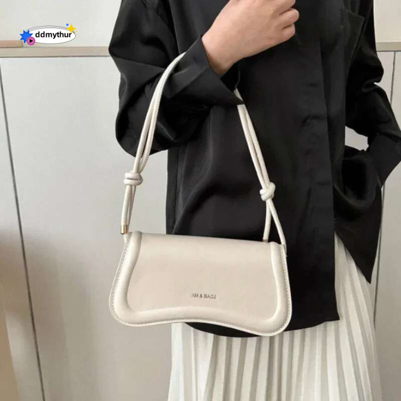 Ladies Shoulder Crossbody PU Leather Women Underarm Solid Color Small Top-handle Bags Purse Female Daily Handbags ddmythur