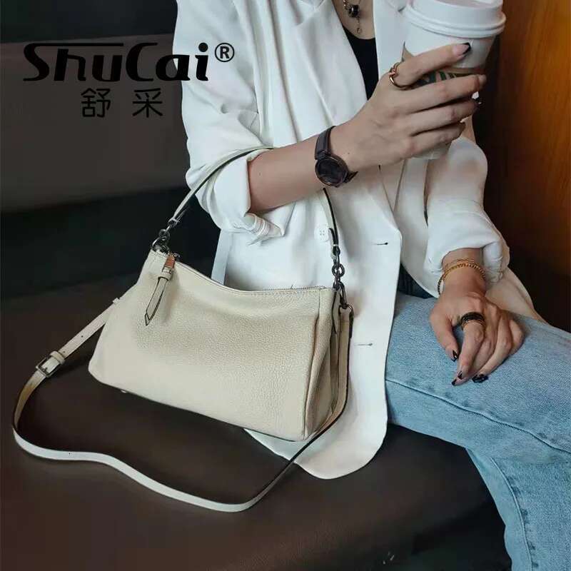 New Underarm Female Soft Leather Hand Carry Single Shoulder Crossbody Bag Large Capacity Simple Fashion Bags