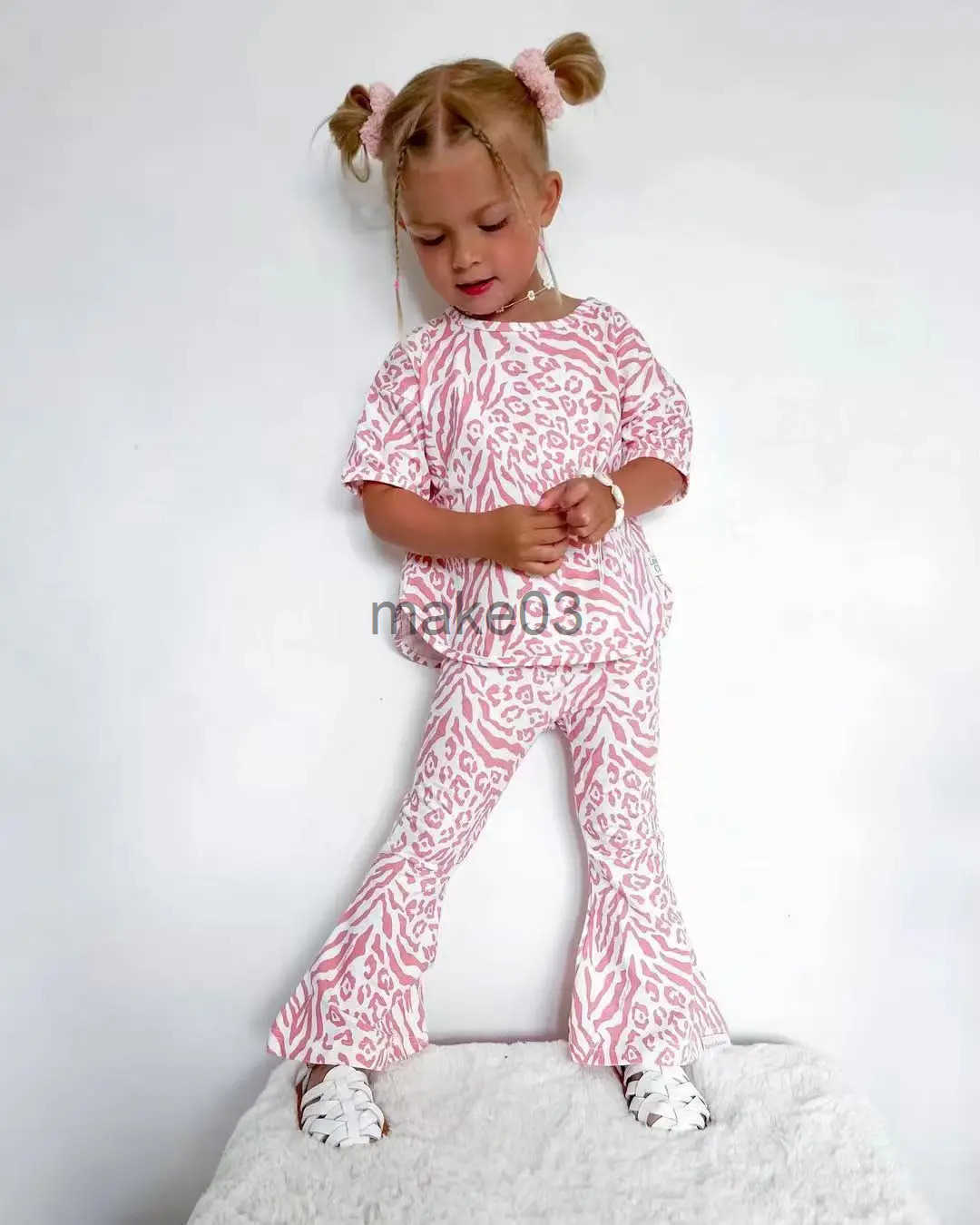 Summer Girls ClothSets Baby Children Clothes Fashion Tops + Pants 2Pcs Outfits Kids Tracksuit 2 3 4 5 6 7 8 Year J250403
