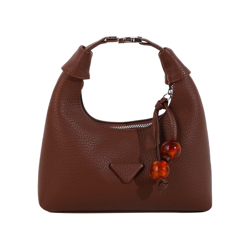 2025S Designer Women S Bag Simple Handheld Small For Women New Trendy Versatile Daily Matching Crossbody Solid Color Korean Dumpling Bag