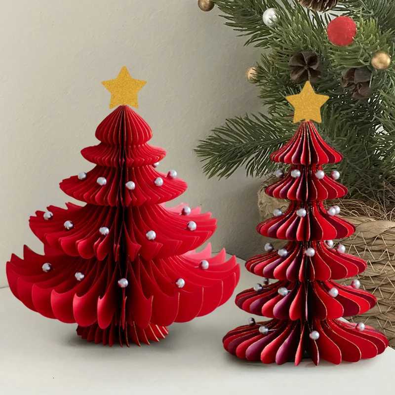 Christmas Tree Pendant 3D Honeycomb Hanging Decoration Xmas Tree Ornamnet Party Festival Desktop Props 2026 Navidad Decor W251107