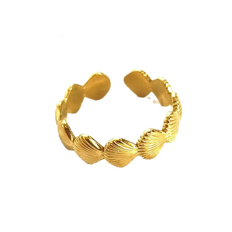 Dingyuan's summer beach Bei ke shaped jewelry versatile and timeless, with high-end feel. It is a new ring