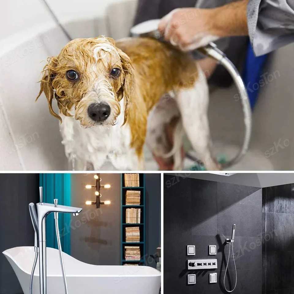 1/15/2m PVC High Pressure Silver Smooth Shower Hose For Bathro Handheld ible Plumbing Anti Winding GI/2 Universal Y251107