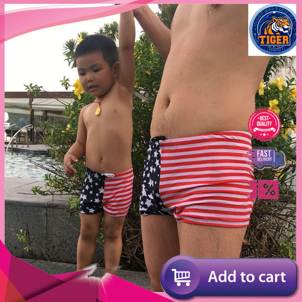 Ddmytiger Ddmytiger Parent Child Boys Swimming Trunks Adults And Children S Flat Angle Shorts Low Price Swimsuits Dad Hot Spring H
