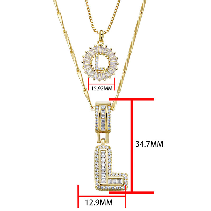 Y2K designer necklace for jewelry woman necklace designer for women Full-drill rock candy 26-letter pendant necklace designer jewlery for men moissani
