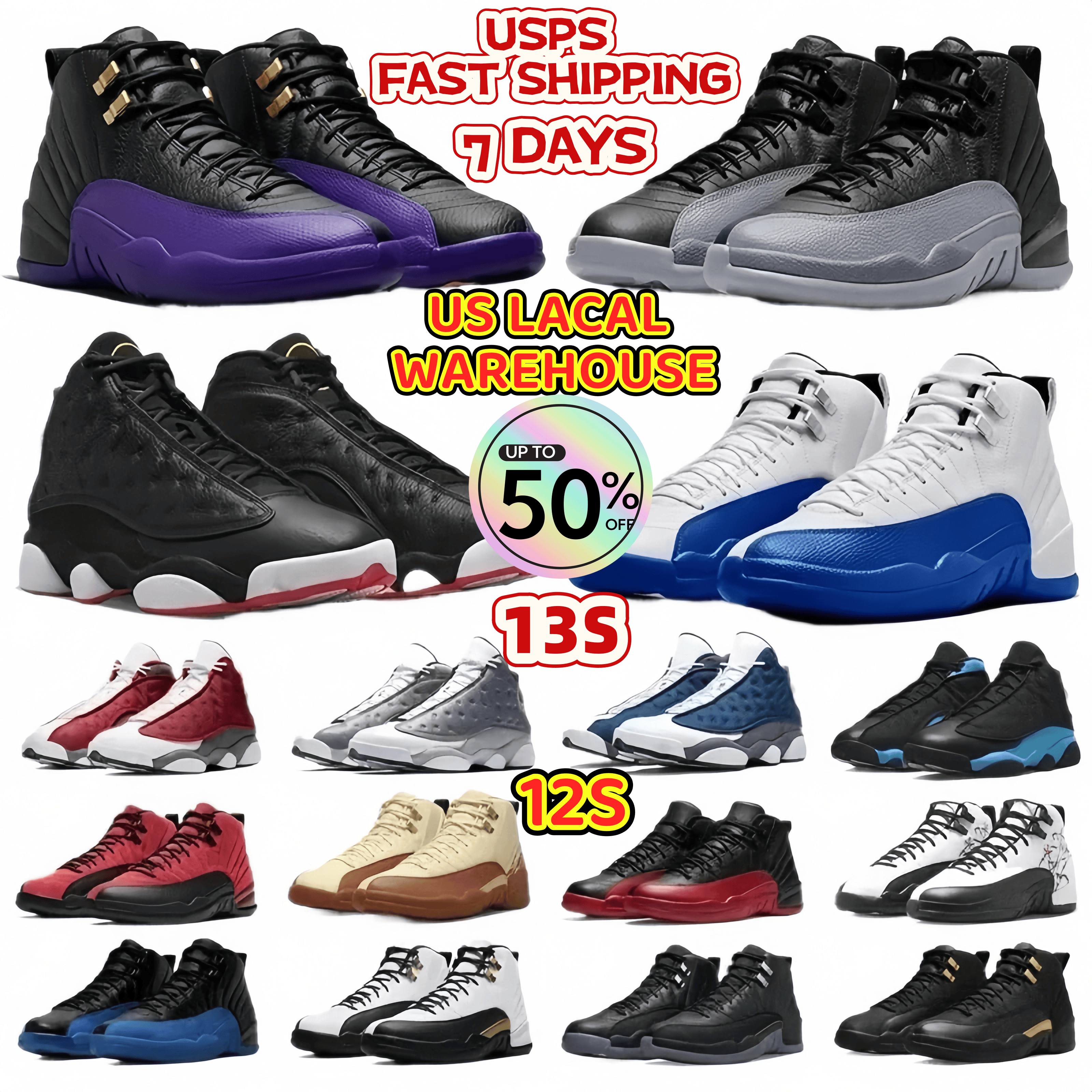 With Box 11s 12s 13s Basketball Shoes Designer Shoes Mens Jumpm 11 12 13 Sneakers Cherry Red Field Purple Stealth Blueberry Reverse Panda Black Cat Sports Trainers