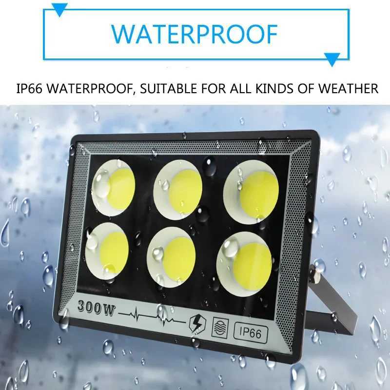 NEW 50/100/200/300/400/500W Led FloodLights AC 175-265V Outdoor Wall Flood lights Spotlight IP66 Waterproof LED Street Lamps HOTW251106